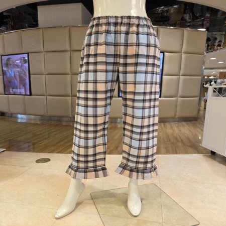 체크4611면기모 여성잠옷