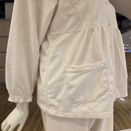 코듀로이솔리드4614로맨틱여성잠옷