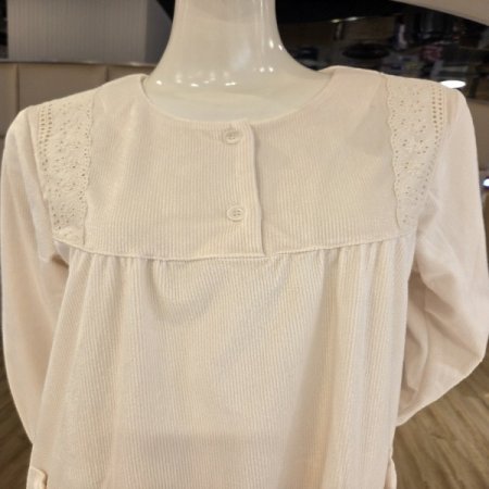 코듀로이솔리드4614로맨틱원피스잠옷