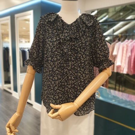 레이튼 프린트 블라우스