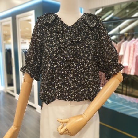 레이튼 프린트 블라우스
