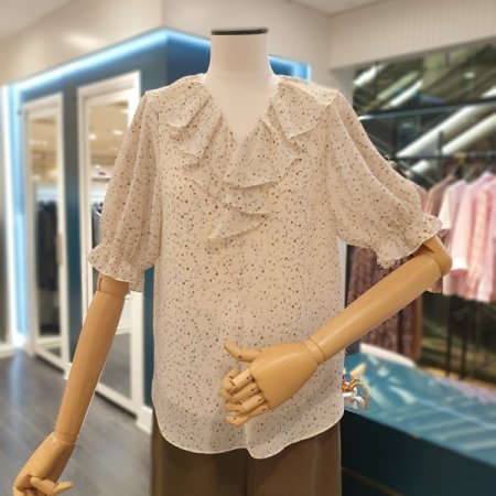 레이튼 프린트 블라우스