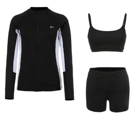 여성 3피스 집업 레쉬가드 SET