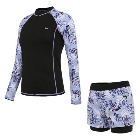 여성 티히티 가든 집업레쉬가드SET