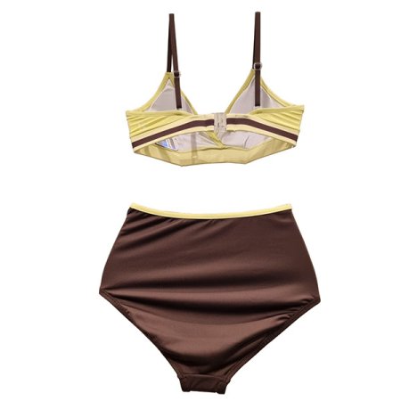 여성 솔리드 와이드 비키니