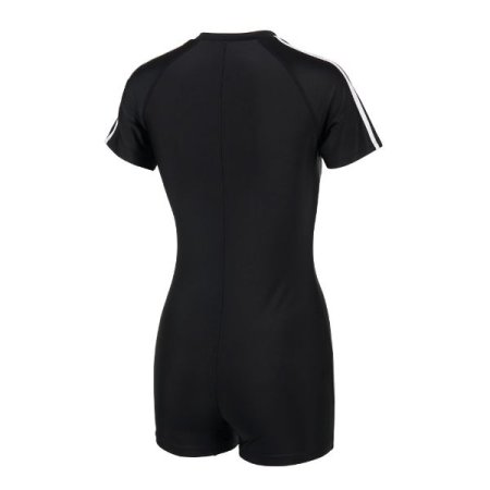 여성 3부 내장캡 반팔 실내수영복