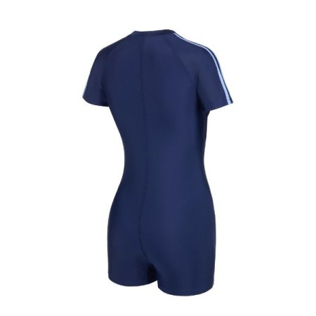 여성 3부 내장캡 반팔 실내수영복