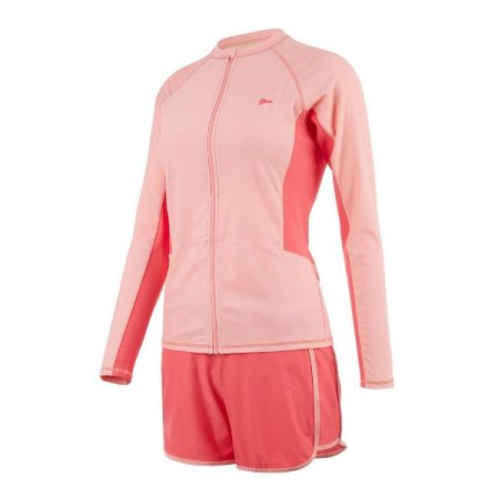 여성 내장 캡 레쉬가드 상 하 세트