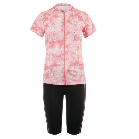 여성 아쿠아내장캡 반팔 집업 바지세트