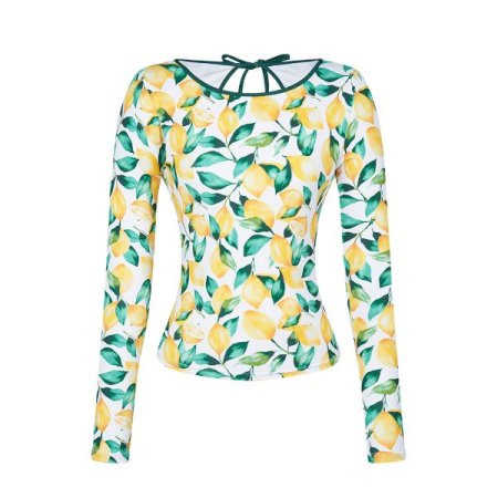 여성 레몬 커버업레쉬가드