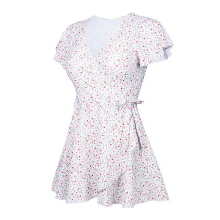 여성 작른꽃 비치원피스수영복