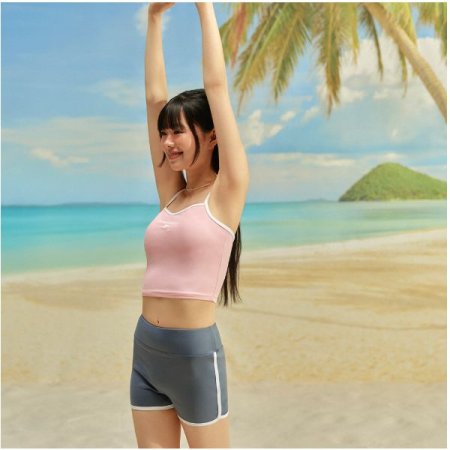 여성 슬리브리스 레쉬가드 상 하 세트