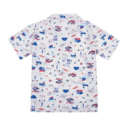 남성 오션 반팔 커버업 셔츠