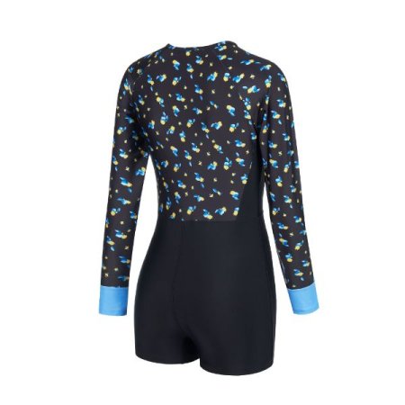 여성 긴팔 지퍼 2부 반신수영복