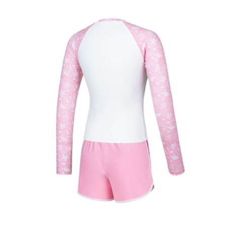 여성 내장 캡 레쉬가드 상하 세트