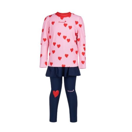 여아동 하트긴팔 레깅스팬츠 상하세트