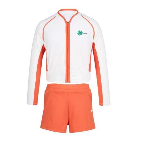 여아동 크롭 레쉬가드 반바지상하 세트