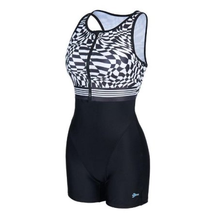 여성 앞 지퍼 내장캡 2부 반신수영복