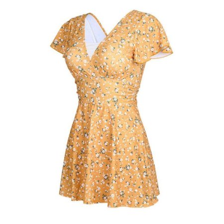 여성 플라워 스파 모노키니 