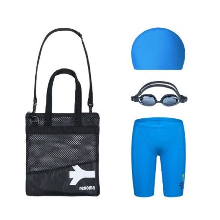 남아동스마일 수경수모가방 수영복 세트