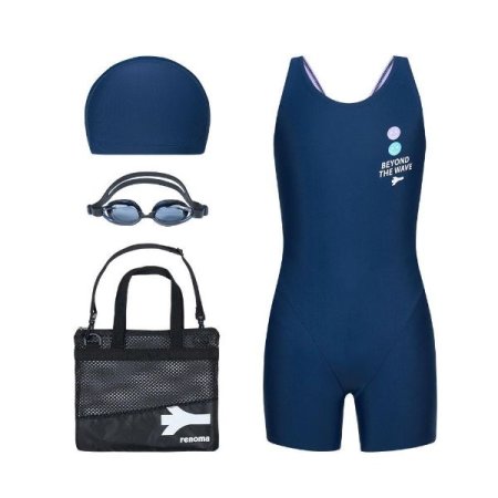 여아동스마일수영 수경수모가방 4 세트