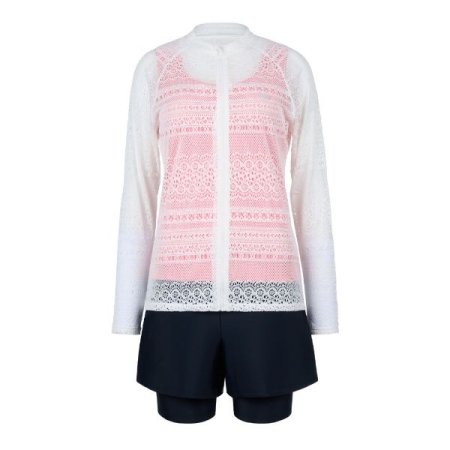 여성 레이스집업 내장캡나시 세트