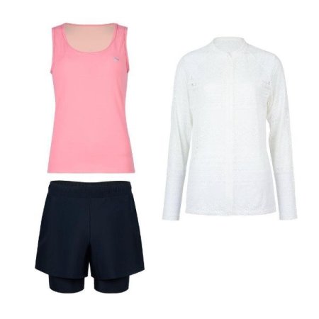 여성 레이스집업 내장캡나시 세트