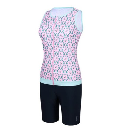 여성 아쿠아내장캡 나시 집업 바지세트