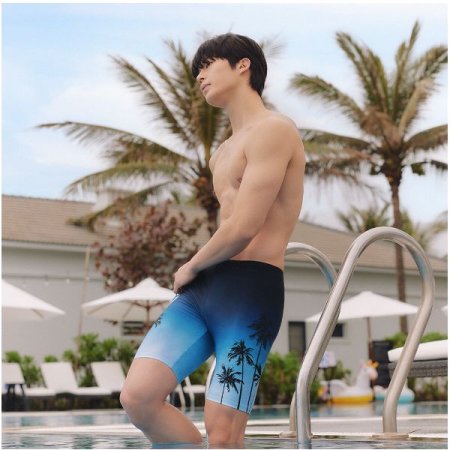 남성 야자수 4부수영복