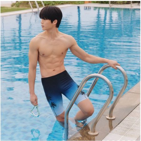 남성 야자수 4부수영복