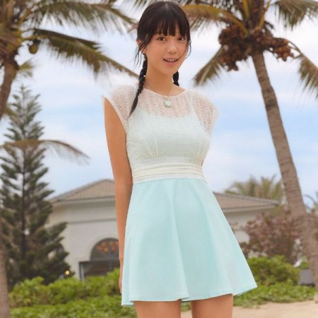 여성 비치레이스 원피스수영복