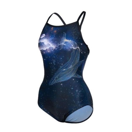 여성 포일 웨일 스트랩 원피스수영복