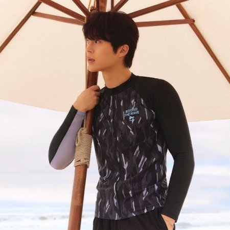 남성 지오메트리 집업레쉬가드 상하세트