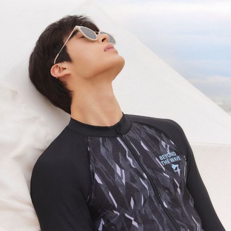 남성 지오메트리 집업레쉬가드 상하세트