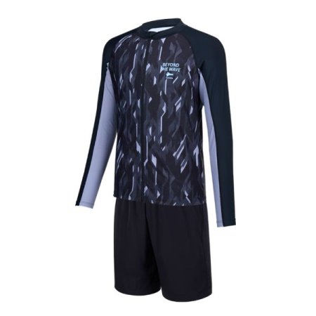 남성 지오메트리 집업레쉬가드 상하세트