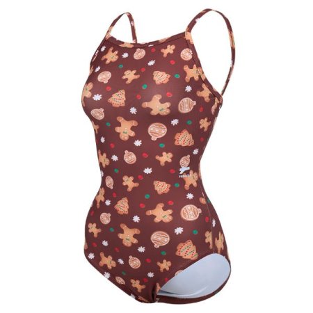 여성쿠키 U백 스트랩 원피스수영복