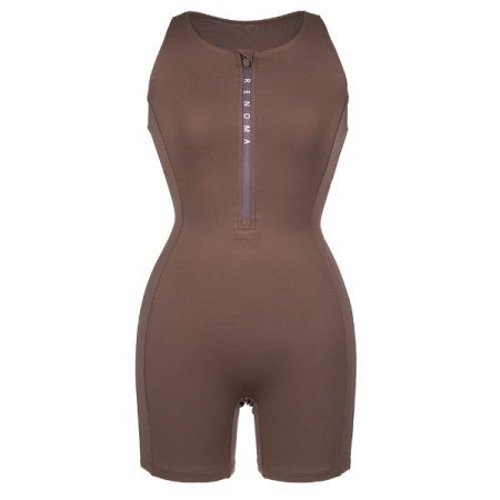 여성 심플 지퍼 3부반신수영복