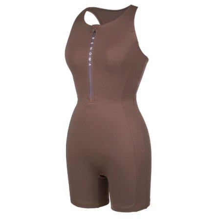 여성 심플 지퍼 3부반신수영복