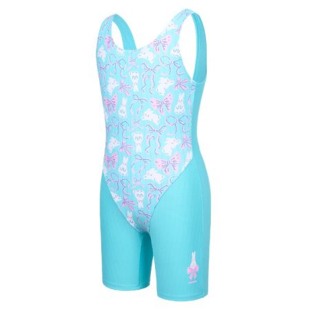 여아동 U백 토끼 3부반신 수영복