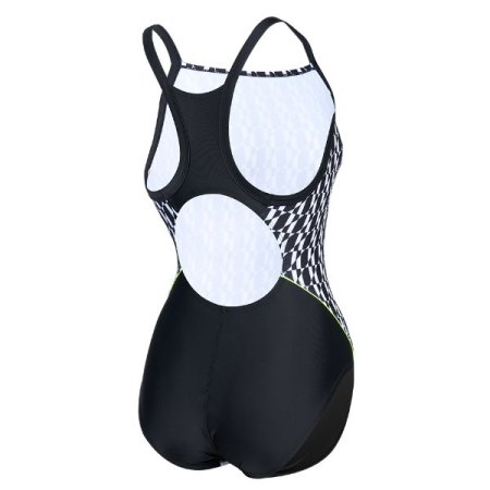 여성 체크 X백 실내수영복