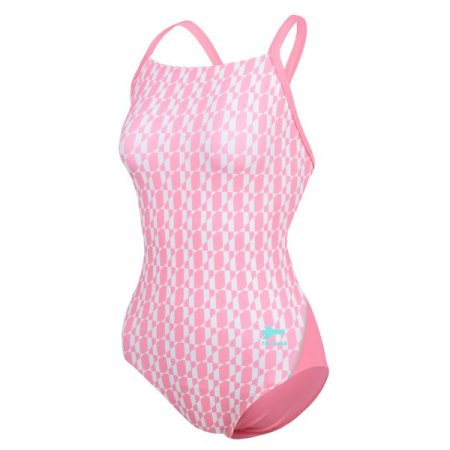 여성 체크 X백 실내수영복