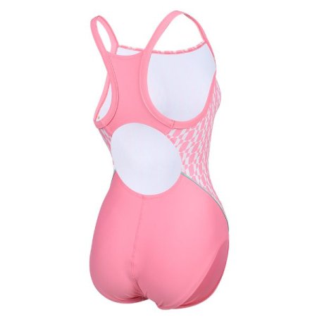 여성 체크 X백 실내수영복