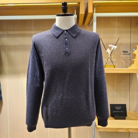 울 카라 스웨터