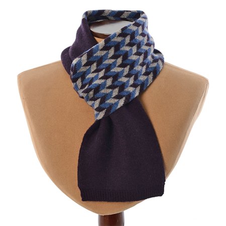 기하학 문양 캐시미어 양면 쁘띠머플러