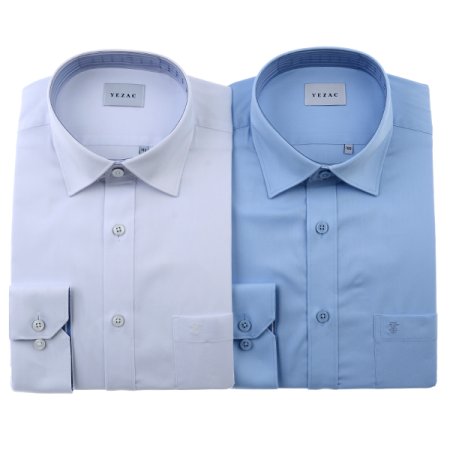 배색카라 스트레치 솔리드 일반핏긴소매