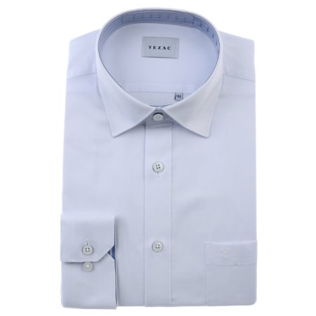 배색카라 스트레치 솔리드 일반핏긴소매