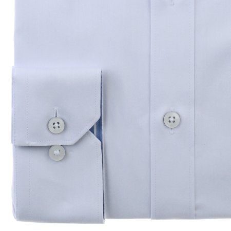 배색카라 스트레치 솔리드 일반핏긴소매