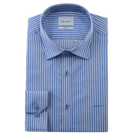 스트레치 스트라이프 슬림핏 긴소매