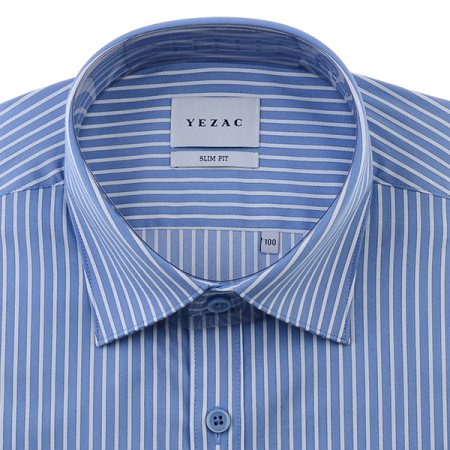 스트레치 스트라이프 슬림핏 긴소매