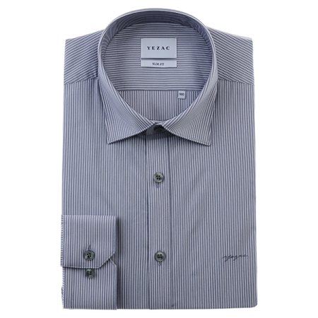 스트레치 스트라이프 슬림핏 긴소매